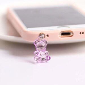 패션 릴 곰 먼지 플러그 매력 이어폰 잭 캡 Aux 보호 3 5MM 커플 전화