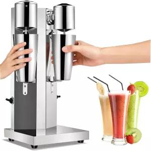 톤청 상업용 더블 헤드 밀크셰이크 메이커 2단 블렌더 전기 머신 28온스 스테인리스 스틸 컵 110V 180W