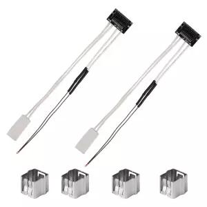 Bambu Lab P1P/P1S용 세라믹 히터 및 서미스터 키트 2개 팩 24V 48W 카트리지 고정 클립 포함 300°C 고온