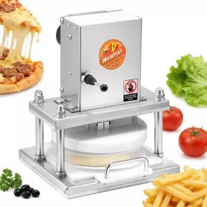 뉴하이 8.6인치 전기 피자 도우 프레스 기계 상업용 롤러 시트 스테인리스 스틸 페이스트리 빵 성형