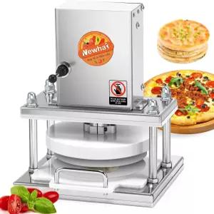 뉴하이 상업용 피자 도우 프레스 기계 8.6인치 전기 롤러 시터 페이스트리 빵 성형 프로세서 베이커리