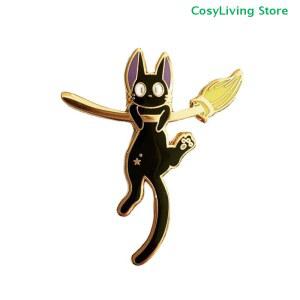 금속 브로치 핀 귀여운 검은 고양이 에나멜 액세서리 친구를위한 선물