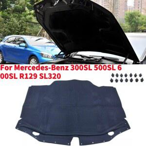 300SL 500SL 600SL R129 SL320 SL500 SL600 용 자동차 엔진 방음 면 앞 후드 패드