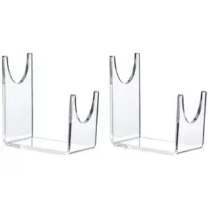 쇼파용 아크릴 스탠드 2PCS U자형 랙 홀더 클리어 튼튼한 혼 다용도 검 디스플레이