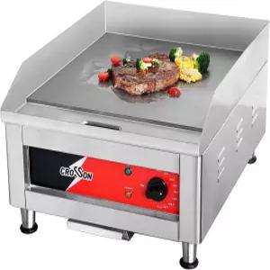 크로스온 ETL 16인치*16인치 상업용 전기 조리대 그리들 레스토랑 및 가정용 논스틱 2/5인치 두꺼운 철