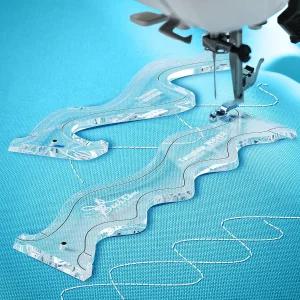 아크릴 퀼팅 템플릿 자유 동작 위한 웨이브 및 스톰 퀼트 자 산업용 가정용 재봉틀용 내구성 미앤더 패턴