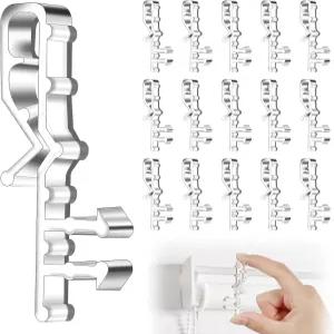 16개의 PCS 블라인드 클립 밸런스 2-1/8인치 홈이 있는 창문 투명 플라스틱 교체