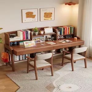 커플 수납 컴퓨터 멀티 테이블 서재 더블 원목 쌍둥이책상 데스크 자매