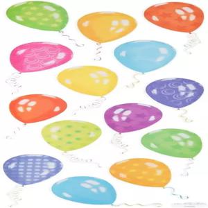 제작 스크랩북 사진 앨범 장식용 컬러풀 풍선 생일 스티커 - 14개 검은색