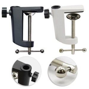 1pcs 데스크 테이블 마운트 클램프 마이크 교체 I 자형 브래킷 클립 데스크탑 고정 부품 용 스탠드 작업용