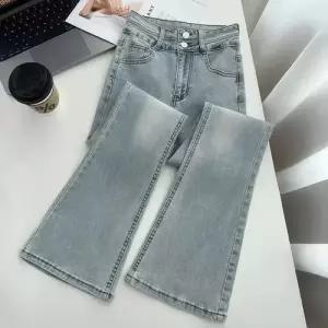 엘럽 여친 팬츠 봄 하이웨스트 청바지 와이드 슬림핏 부츠컷 연청 박템1