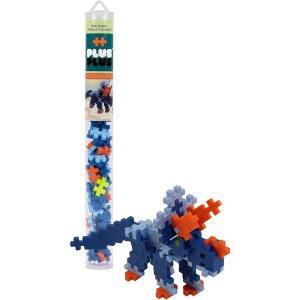 플러스 3D 공룡 피규어 빌딩 블록 세트, 70개의 미니 연동 퍼즐 조각, 재미있는 줄기 장난감 - 트리케라톱스 메이커 튜브