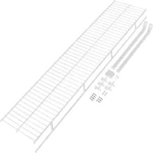 러버메이드 직접 벽걸이 옷장 선반 폭 4피트 장착 하드웨어 키트 포함 흰색