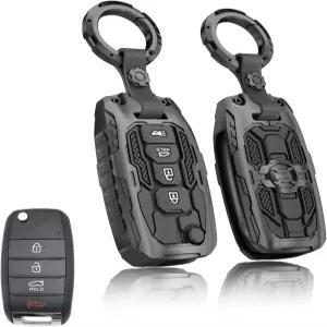 기아를 위한 무거운 키 포브 커버 쏘울 쏘렌토 옵티마 스포티지 리오 포르테 NIRO 4 버튼 접이식 스마트