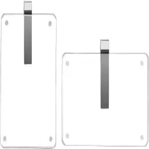 이디두 2PCS 자동차 선바이저 사진 홀더 장착 클립이 있는 아크릴 충격 방지 브래킷 2.4인치 x 3.5인치