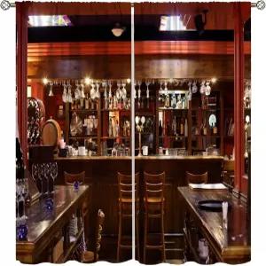 wlsgdsg 바 커튼 와인 보틀 펍 럭셔리 캐비닛 소박한 천 파빅 창문 처리 주방 다이닝 룸 사무실 카페 침실