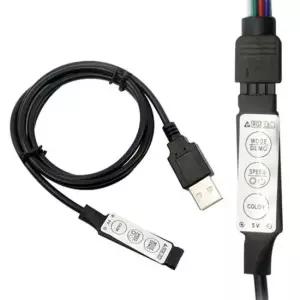 차량라이트 5V용 LED바 컨트롤용 USB RGB LED모듈 LED부자재