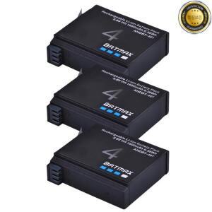 3Pcs 3.7V 1680mAh Gopro Hero 4 배터리 akku HERO 카메라 액세서리