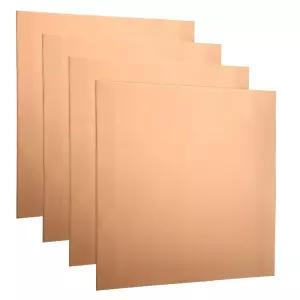 4Pcs 순수 구리 시트 6 x 인치 18 게이지/1mm 금속 구리판 필름 부착 공예 보석 수리 전기 산업용