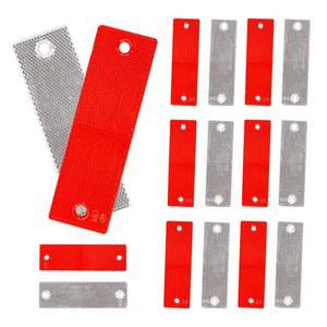 DXNQ 16 PCS 안전 트레일러 리플렉터 자체 접착 리플렉터, 원형 ABS 스틱온 스포크 반사 자동차 리플렉터 스티커, 트레일러 트럭 게이트 포스트 장착 구멍이 있는 경고 리플렉터