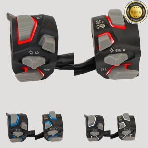 78 ''22mm 범용 오토바이 핸들 바 스위치 헤드 라이트 경고등 턴 플래시 신호 경적 시작 킬 버튼 LED