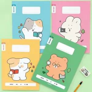 [문구/오피스] 초등개구쟁이 120g 내지) 사무용품 저학년 줄 4권 노트 (1-2무제