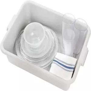 TUBS 전용 RW 클린 22 x 15 5 인치 주방 버스 욕조 10 개의 내구성 있는 유틸리티 박스 - 이지 그립 핸들