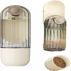 음식 용기가 있는 휴대용 개 물병 3 in 1 걷기 및 하이킹용 그릇이 내장된 누수 방지 여행용 정수기