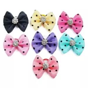 캔디리본 핑크 펫패션악세사리 강아지