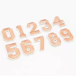 티셔츠리폼 열접착와펜 숫자 패치 코랄 세트 열접착패치 의류리폼 옷리폼 의류자수 와펜