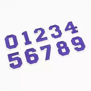 티셔츠리폼 열접착와펜 숫자 패치 보라 세트 열접착패치 의류리폼 옷리폼 의류자수 와펜