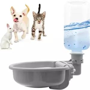 바논 16온스 애완용 물병 케이지용 중력견 디스펜서 소형견 고양이 토끼 및 기타 동물용 역류 방지 물 BPA