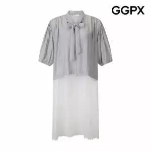 [GGPX] 하프 레이스 리본넥 레이어드 원피스 (GQ3OP015F)