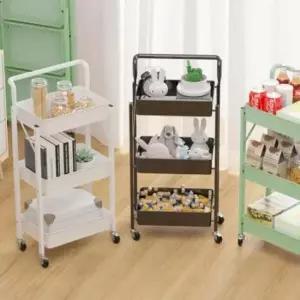 [생활] 3단 이동식 선반 틈새 접이식 무조립 카트 트롤리