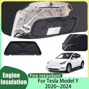 모델 Y 자동차 후드 엔진 라이닝 열 차단 면 방음 매트 액세서리