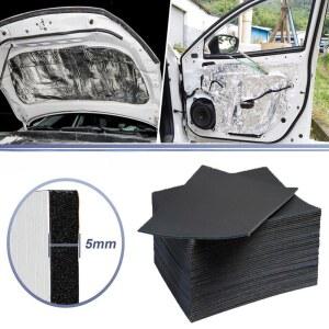 5mm 두께 차량 방음 코튼 데드닝 매트 열 차단 소음 흡수재 (도어 엔진 후드용) 방수 방음재