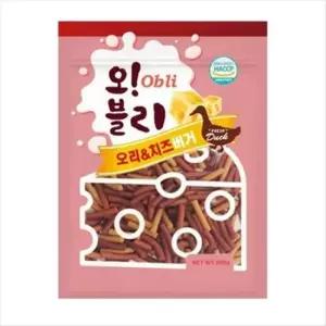 [반려] 1박스 치즈버거100g 오리 오블리 x80개