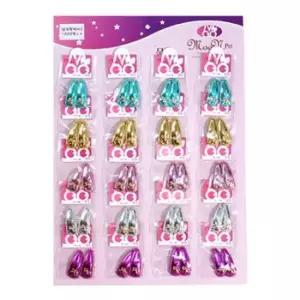 [반려] 1판 똑딱핀 20개 애견 머리핀 미용 강아지 삼각 반짝