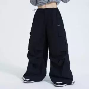 여성 2컬러 몬드라 더블 스트링 카고바지 와이드팬츠