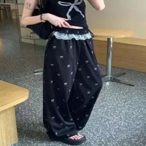 여자 2컬러 귀여운 꾸꾸꾸 밴딩팬츠 하이웨스트 레이