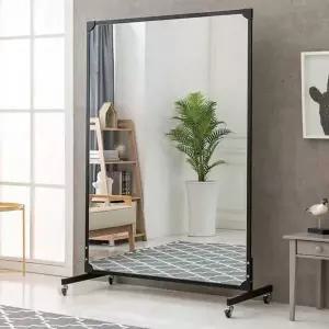 와이드 전신 거울 이동식 틈새 거울