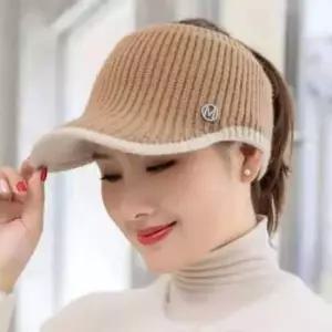 여성썬캡모자챙모자 여자 중년 엄마 골프 웨어 니트 썬 캡 아웃도어 모자