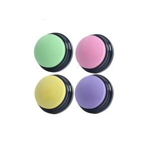 펠테플루 음성 녹음 버튼, 반려견 상호작용을 위한 30초 기록 친구, 가족을 선물, 보라색, 초록색, 노란색, 분홍색 4가지 색상