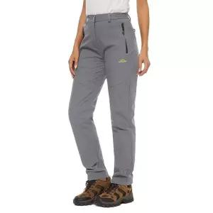 등산바지 EKLENTSON 여성용 겨울 하이킹 바지 양털 안감 스노우 스키 방수 스웨트 팬츠 보온 조깅 [호환]