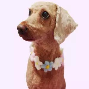 강아지꽃목걸이 반려견목걸이 S 애견스카프 고양이스카프 토끼옷 강아지목줄 고양이방울