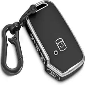 Kirsnda 기아 키 포브 커버 금속 버클이 있는 케이스 부드러운 TPU 보호 쉘/스킨 4-5 버튼 장착 세라토