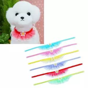 강아지 파스텔꽃 레이스 스카프 X2 랜덤) 악세사리 강아지스카프 애견스카프 턱받이