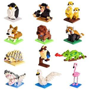 재미있는 작은 장난감 파티 빌딩 세트, 미니 애니멀 블록 굿이백 스터퍼, 경품, 12팩 키트 생일 선물 8~13세용 인기