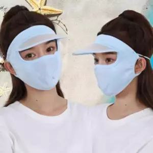 야외스포츠워킹 얼굴 햇빛 가리개 일체형 커버 마스크 여성용 썬캡