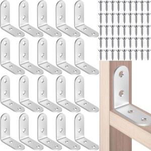 스테인리스 스틸 브래킷 코너 브레이스 나사 패스너 커넥터 프레임 조인트 캐비닛 지지대 90도 선반 포함 목재 앵글
